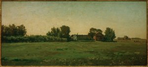 Landschap met boerderijen door Paul Joseph Constantin Gabriel